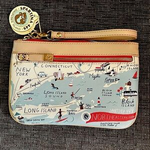 NWT Spartina 449 Northeastern Harbors Zip Wristlet